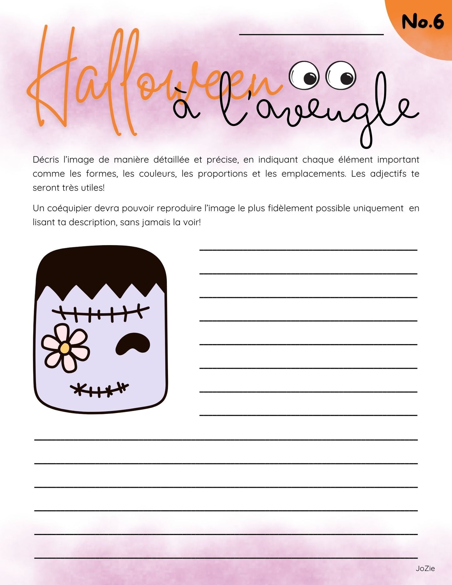 Écriture - Halloween à l'aveugle