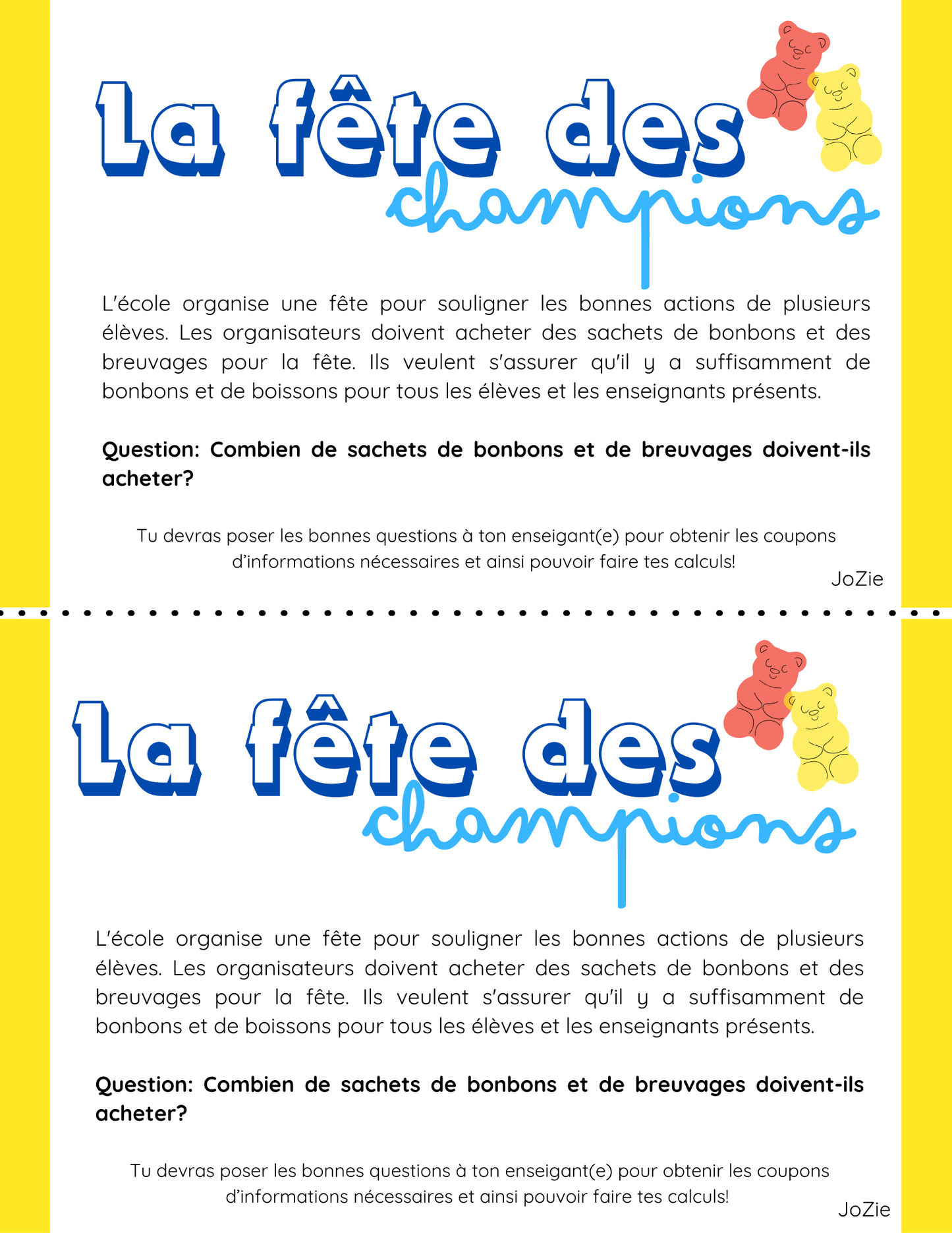 2e cycle Raisonner - 3 tâches découpées