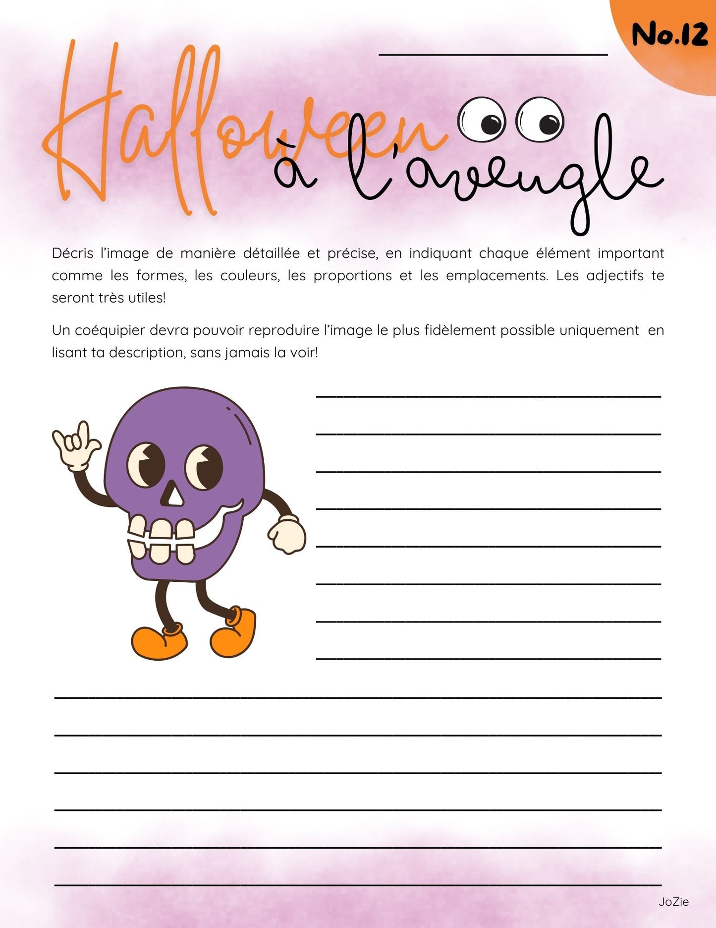 Écriture - Halloween à l'aveugle