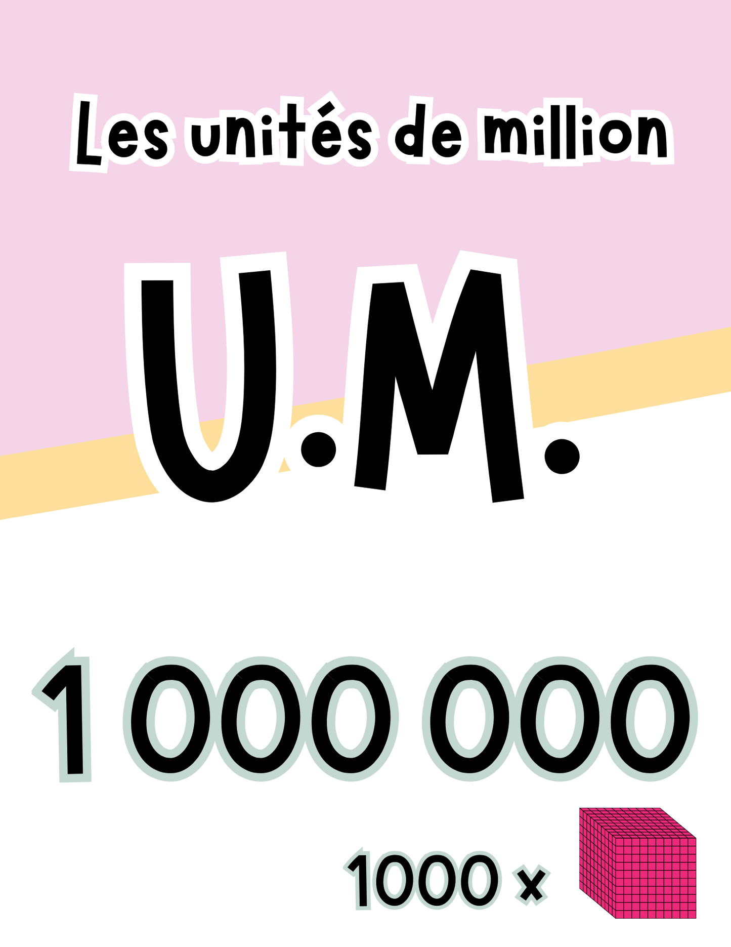 Tableau de numération géant + outil élève