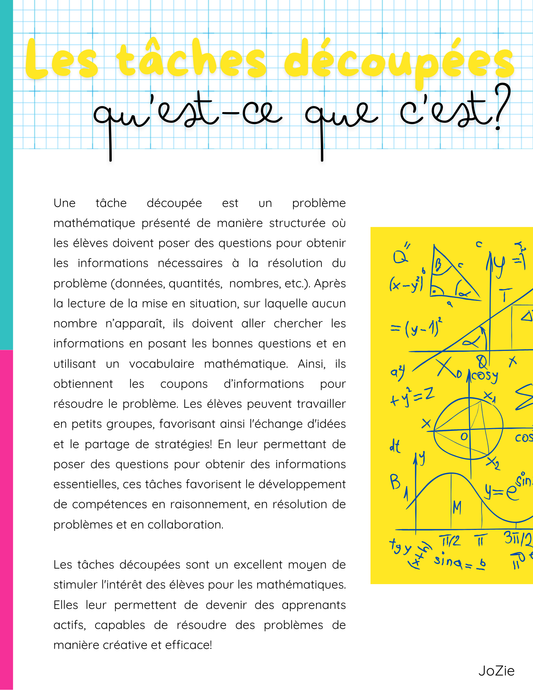 2e cycle Raisonner - 3 tâches découpées