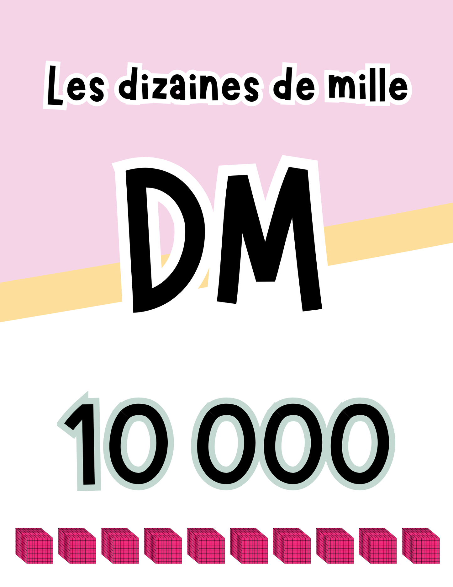Tableau de numération géant + outil élève