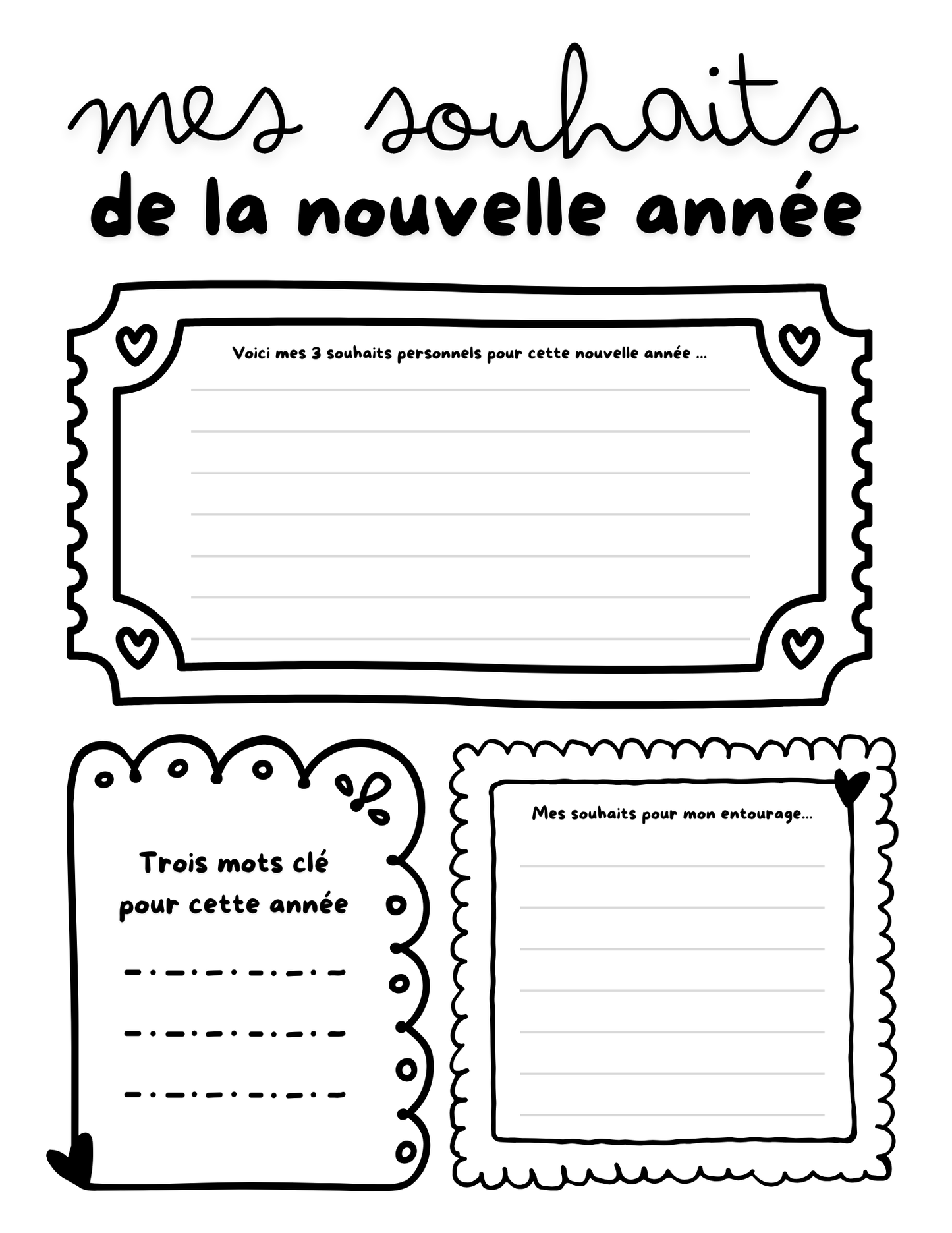 Les souhaits - CCQ nouvel an!