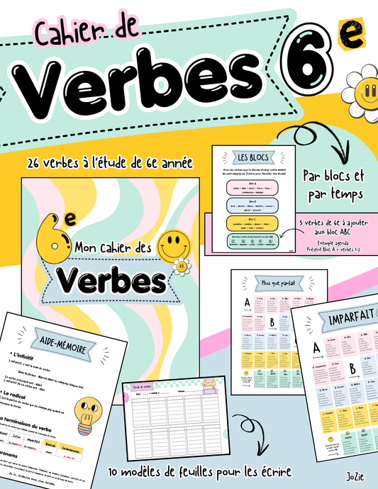 Cahier des verbes 6e année
