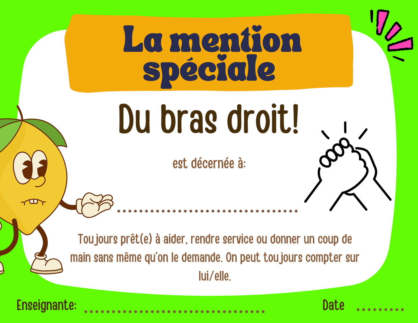 Mentions spéciales - Prix Citron