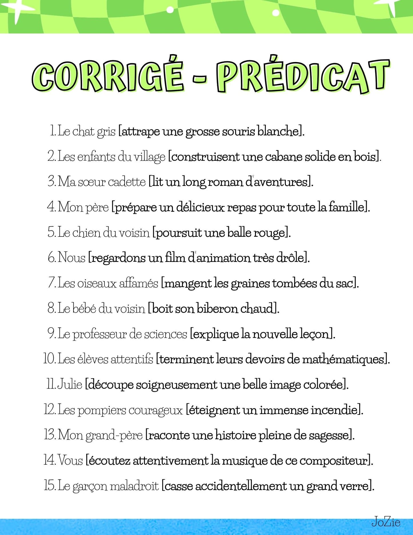 Les constituants de la phrases