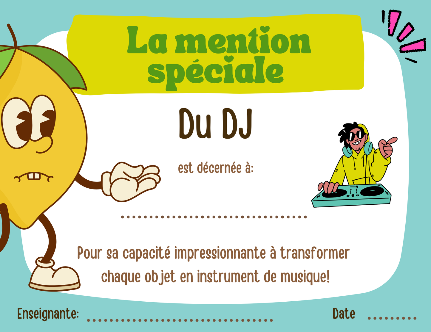 Mentions spéciales - Prix Citron
