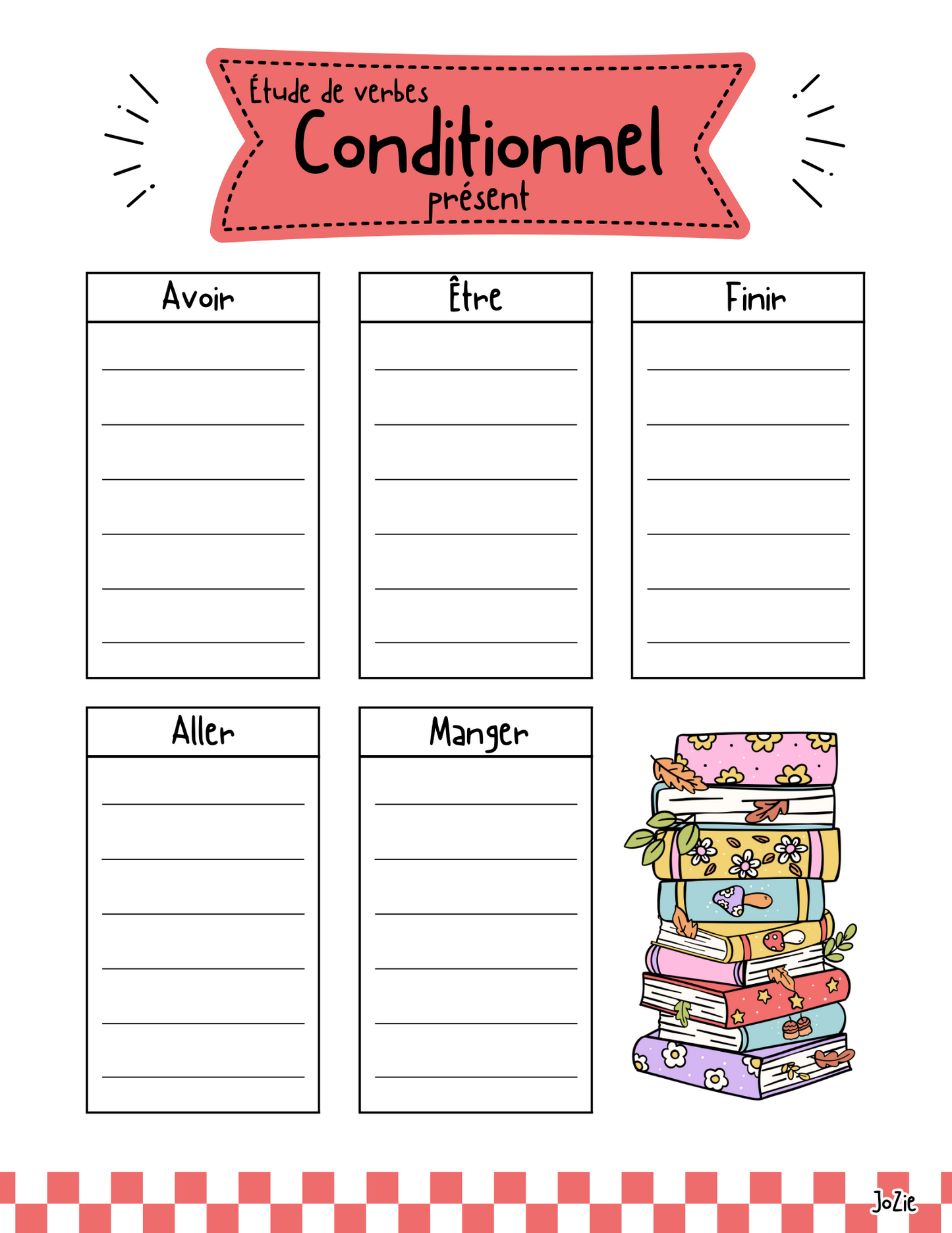 Cahier des verbes 3e année