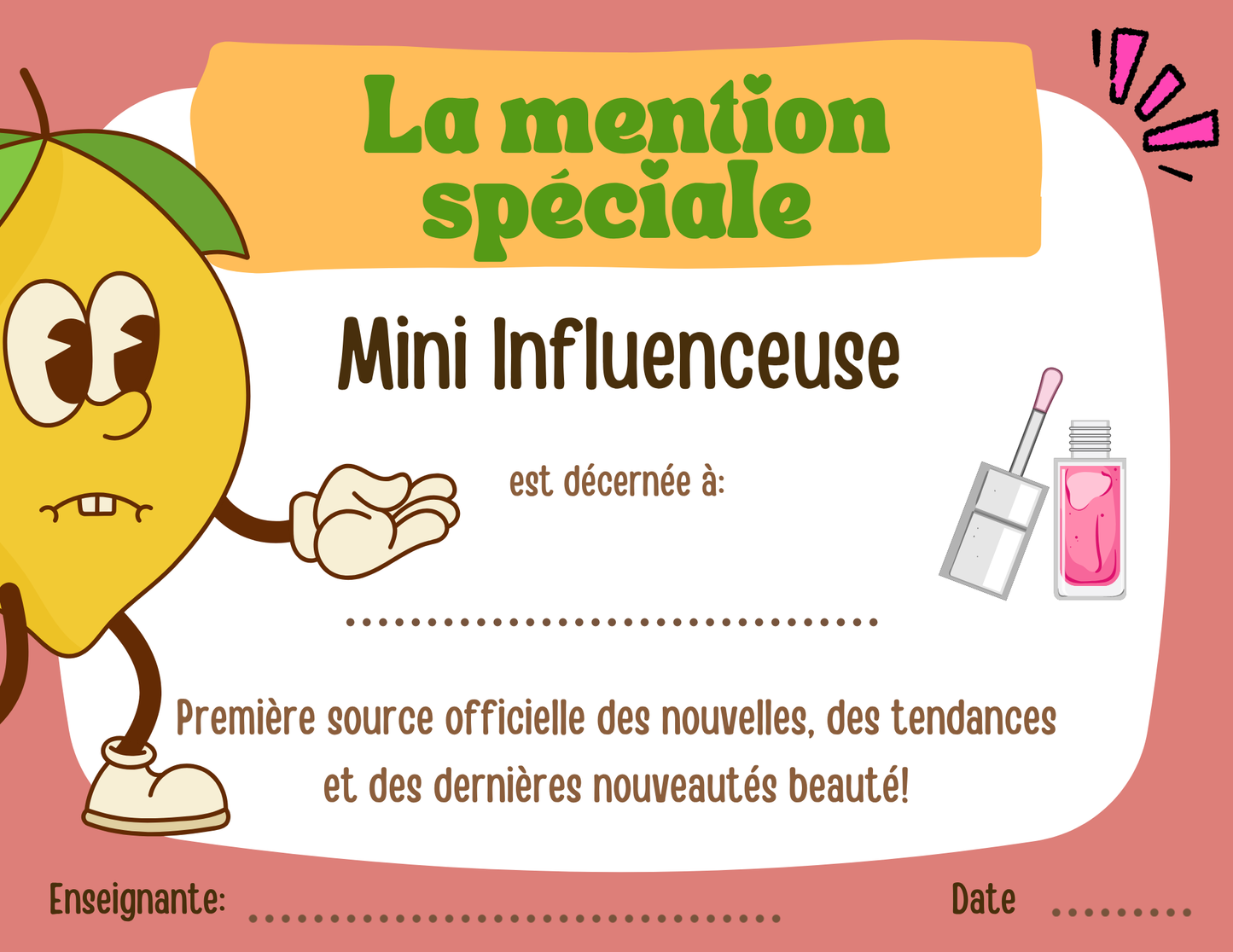 Mentions spéciales - Prix Citron