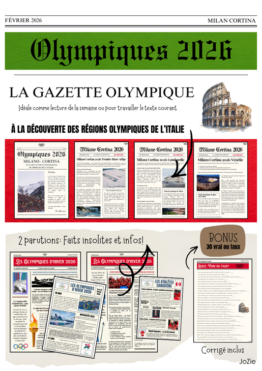 La Gazette Olympique - J.O hiver 2026