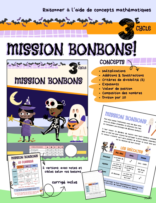 Mission bonbons! - Raisonner 3e cycle