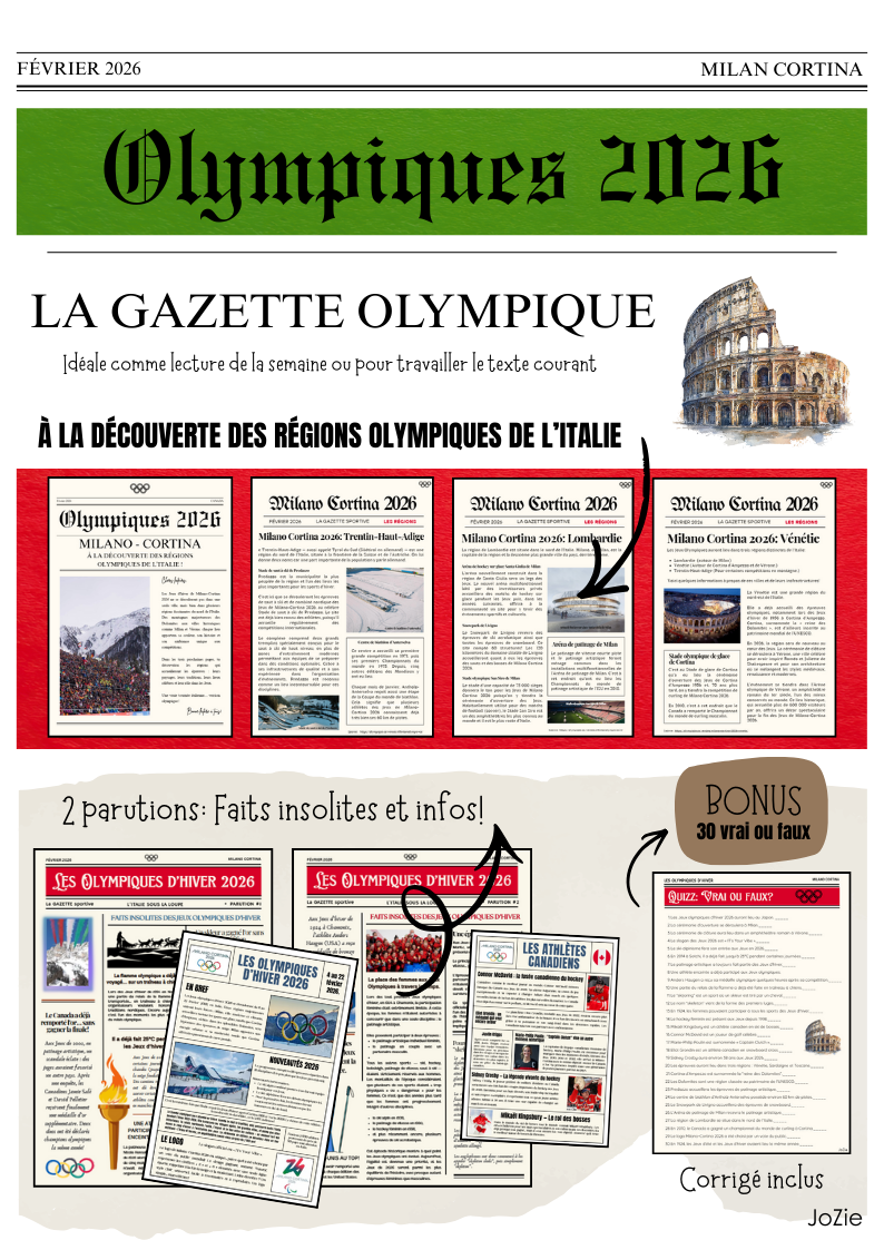 Jeux Olympiques 2026 - Ensemble complet!