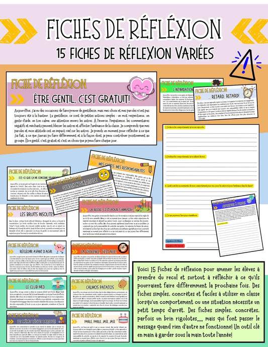 15 fiches de réflexion