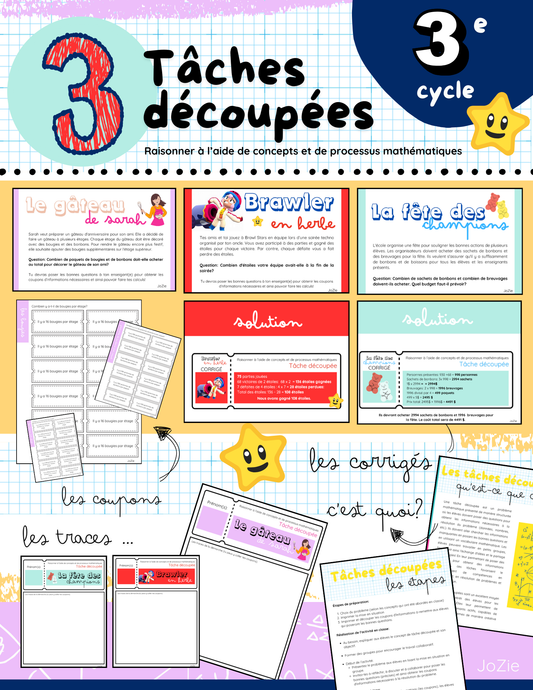 3e cycle- Raisonner - 3 tâches découpées