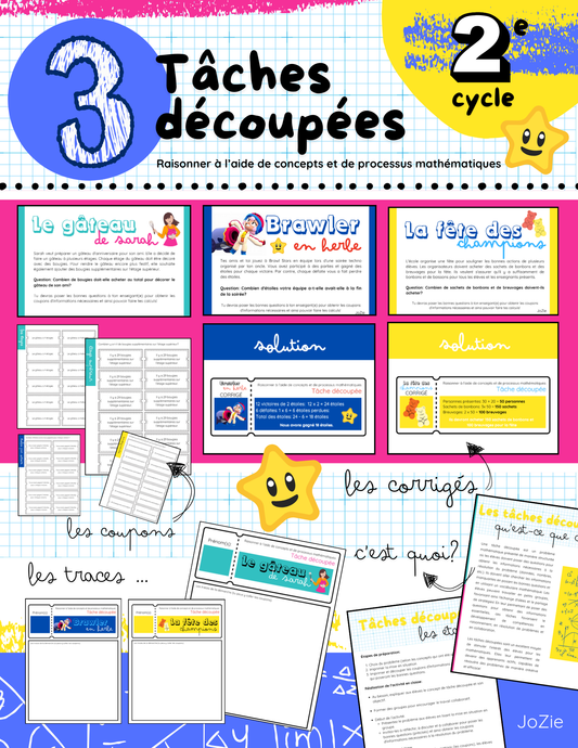 2e cycle Raisonner - 3 tâches découpées