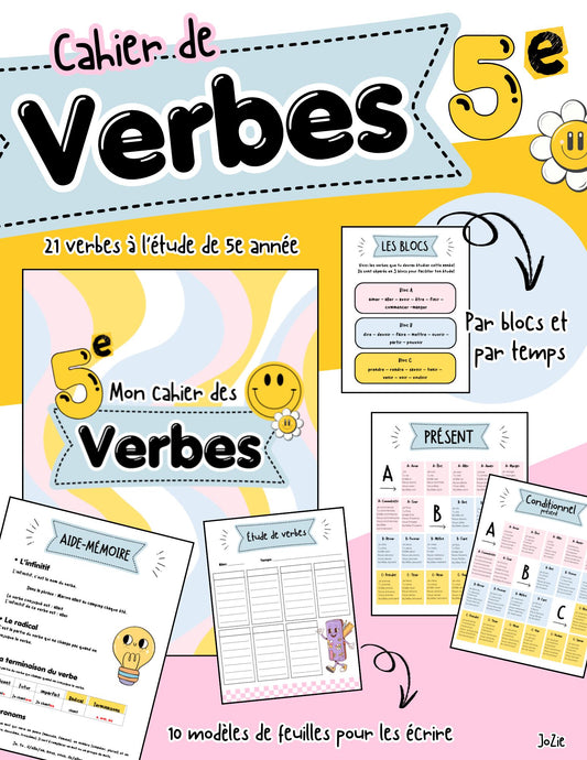 Cahier des verbes 5e année
