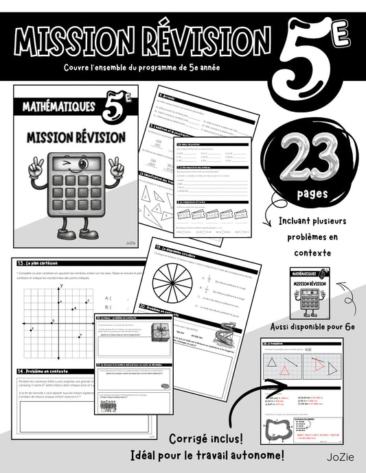 Mission révision - 5e