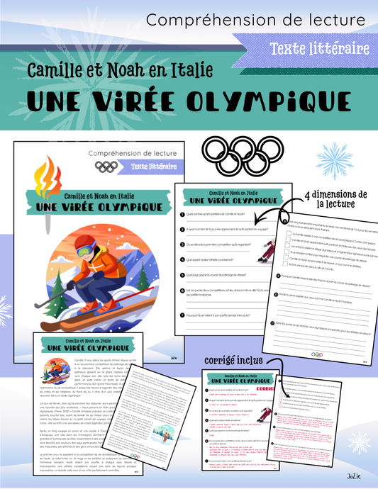 Une virée Olympique - compréhension de lecture