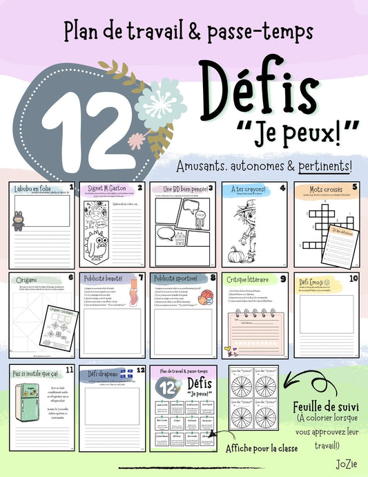12 défis "Je peux" - Passe-Temps