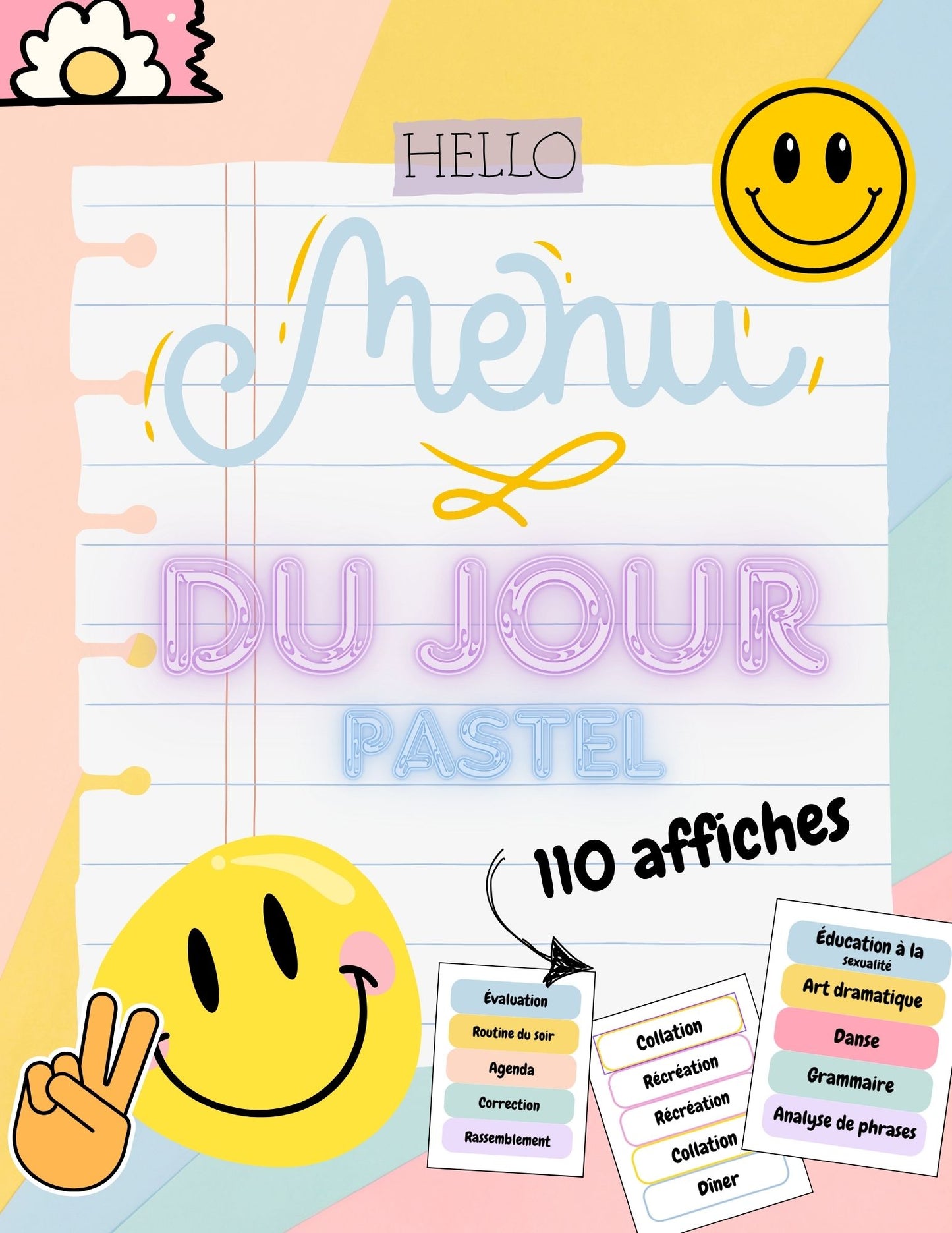 Ensemble d'affichage - Groovy Pastel