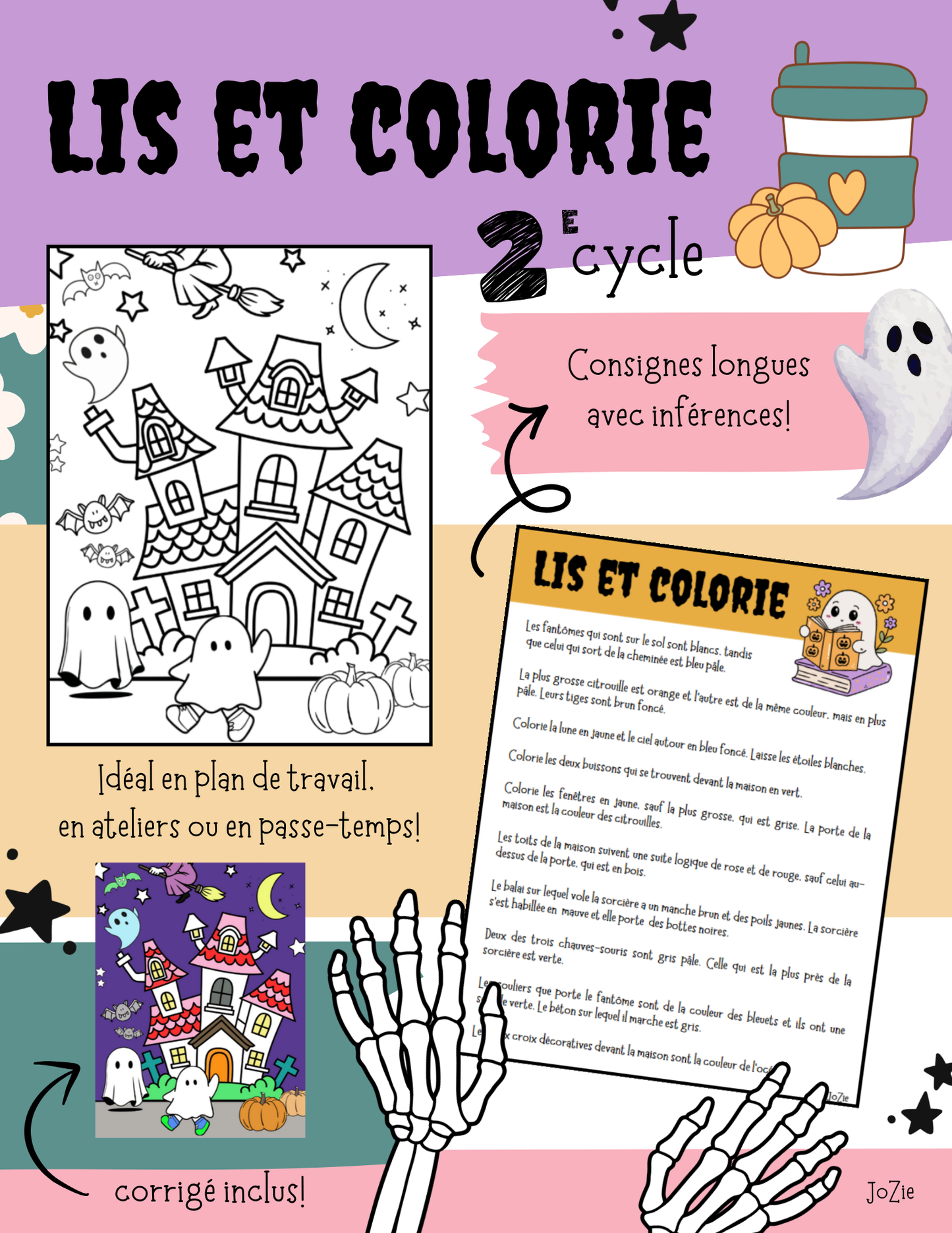 Lis et colorie - Halloween 2e cycle
