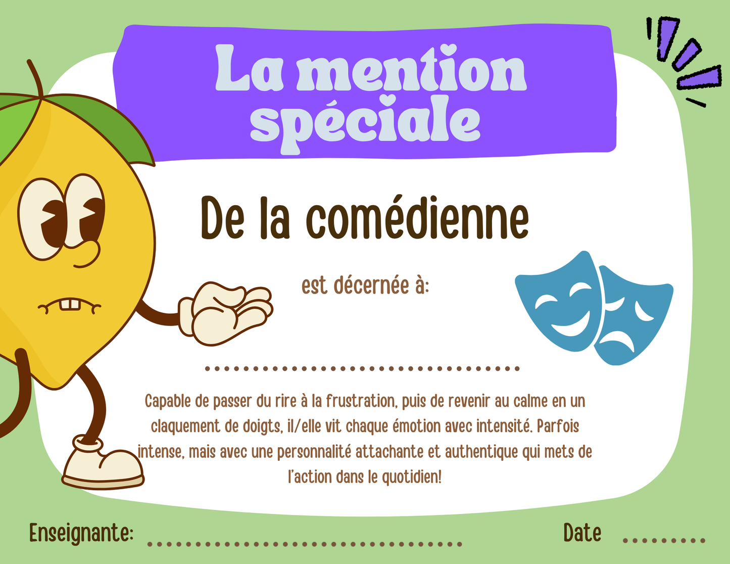 Mentions spéciales - Prix Citron
