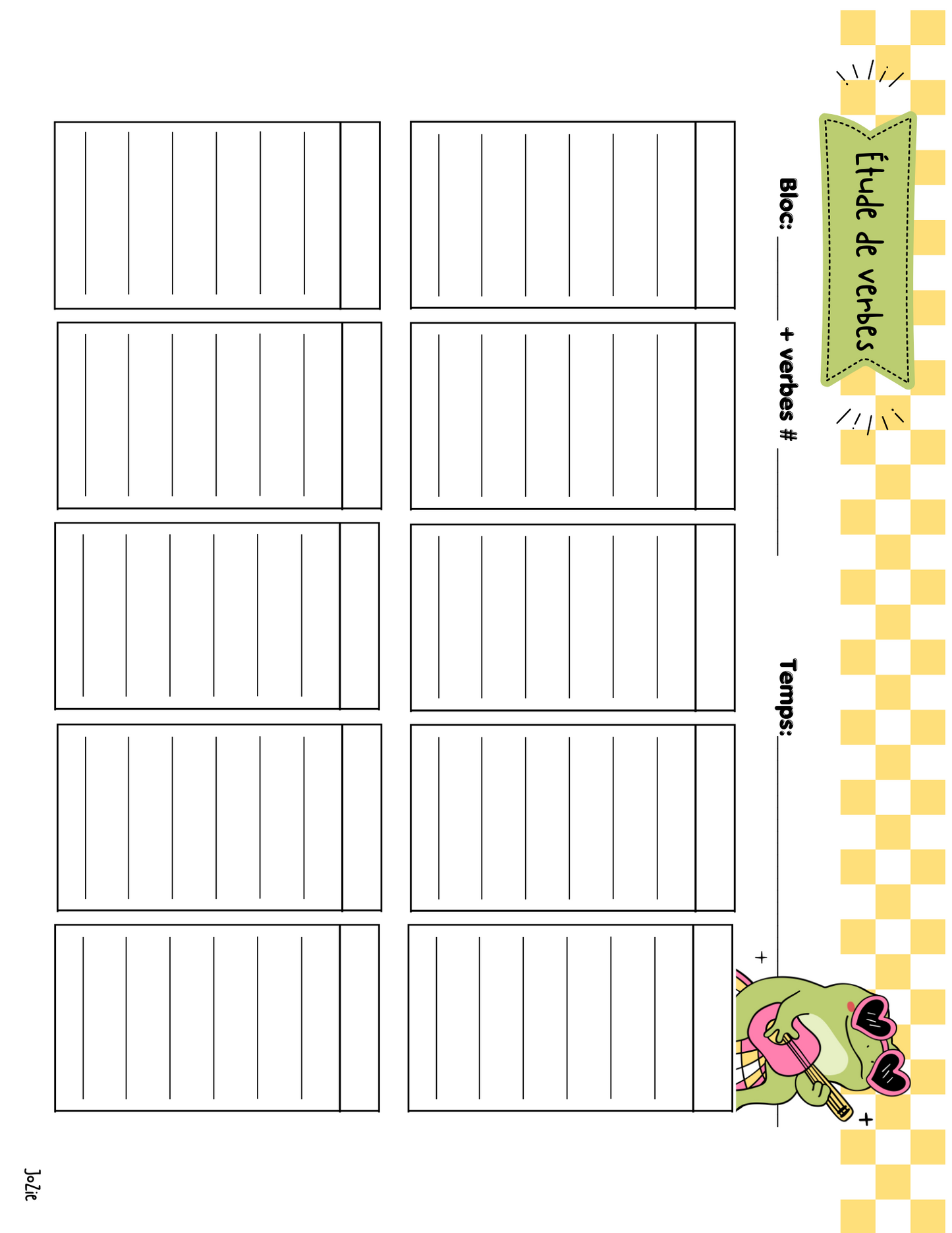 Cahier des verbes 6e année