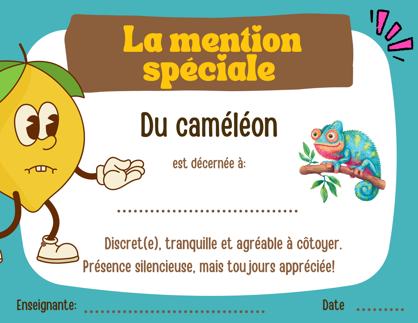 Mentions spéciales - Prix Citron