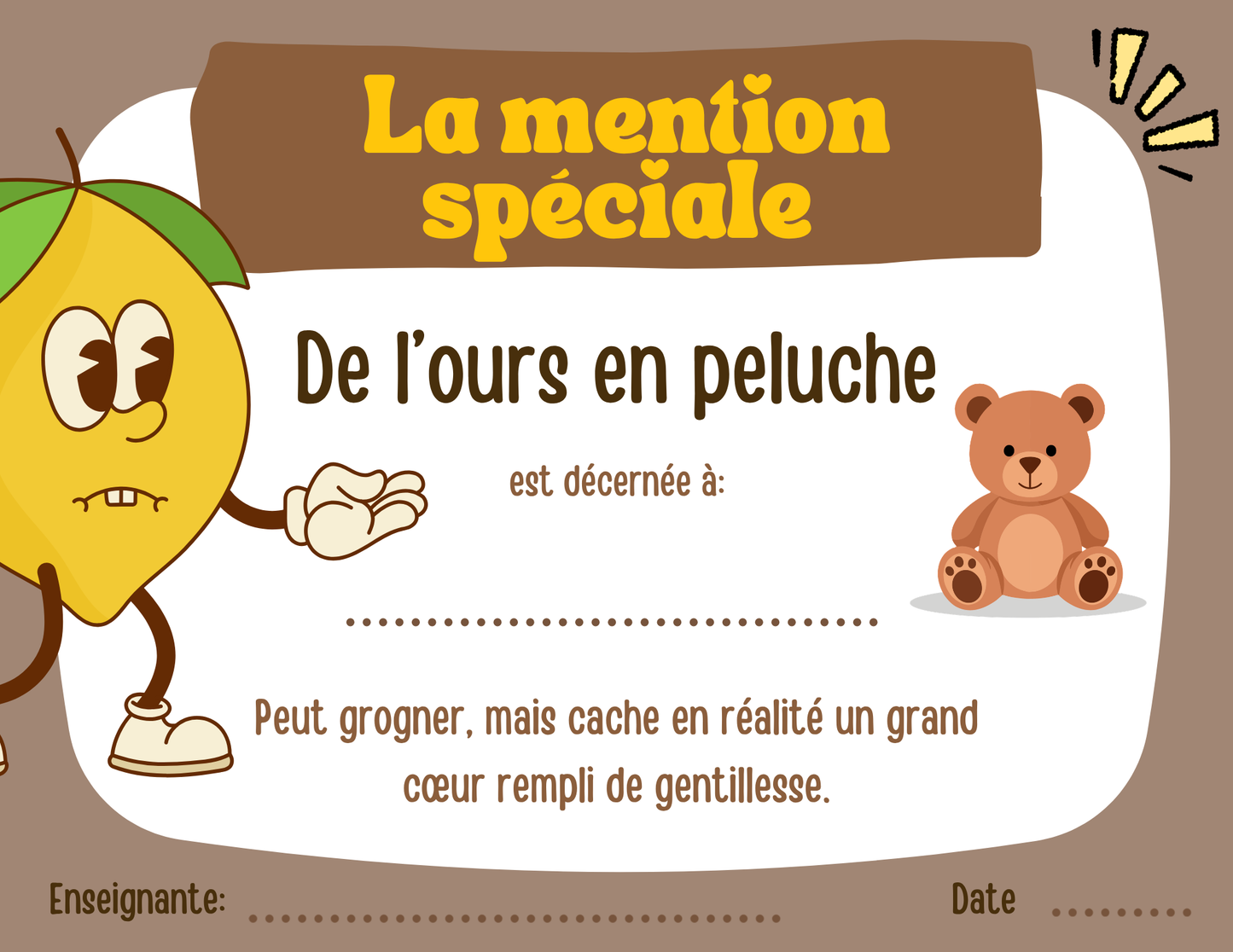 Mentions spéciales - Prix Citron