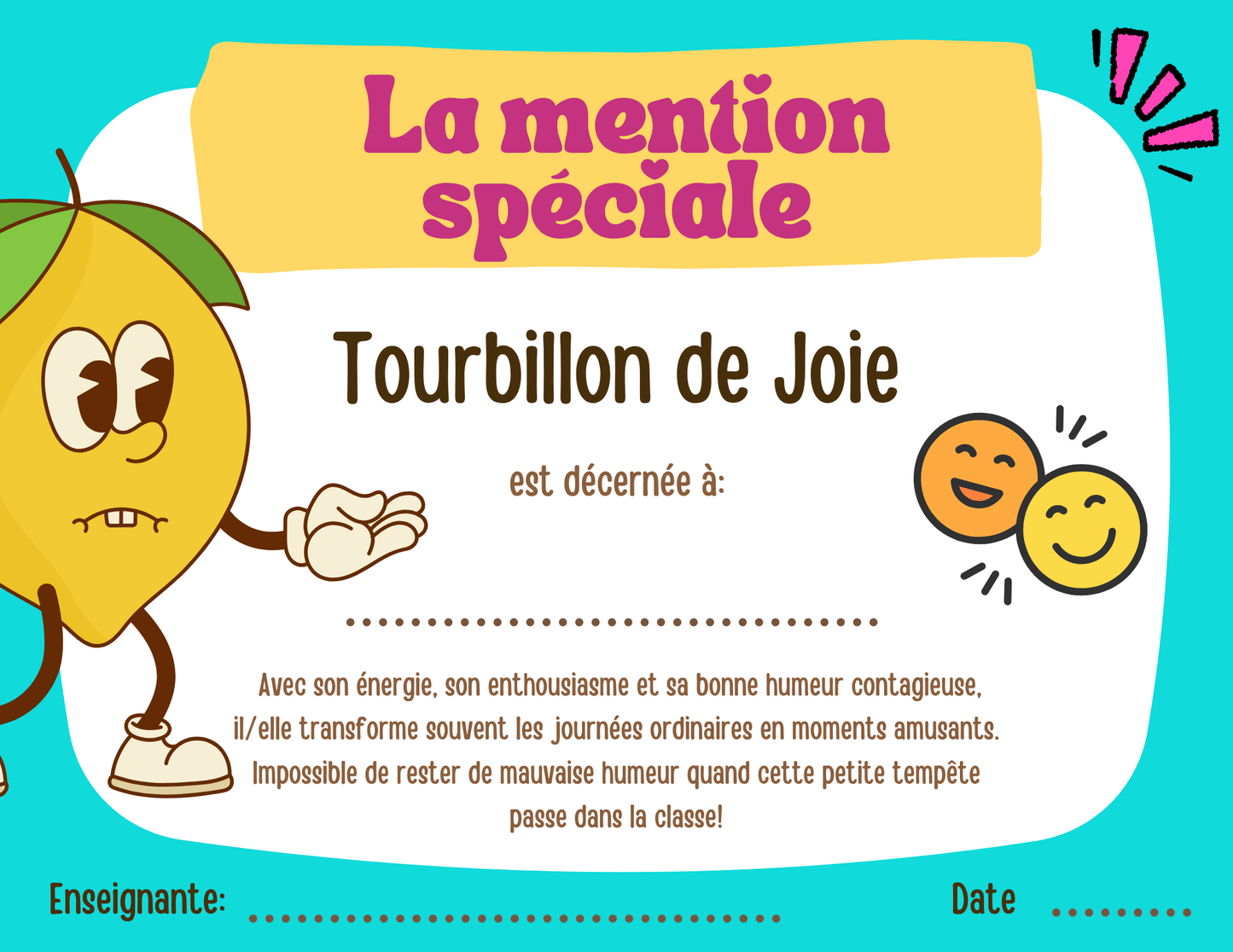Mentions spéciales - Prix Citron