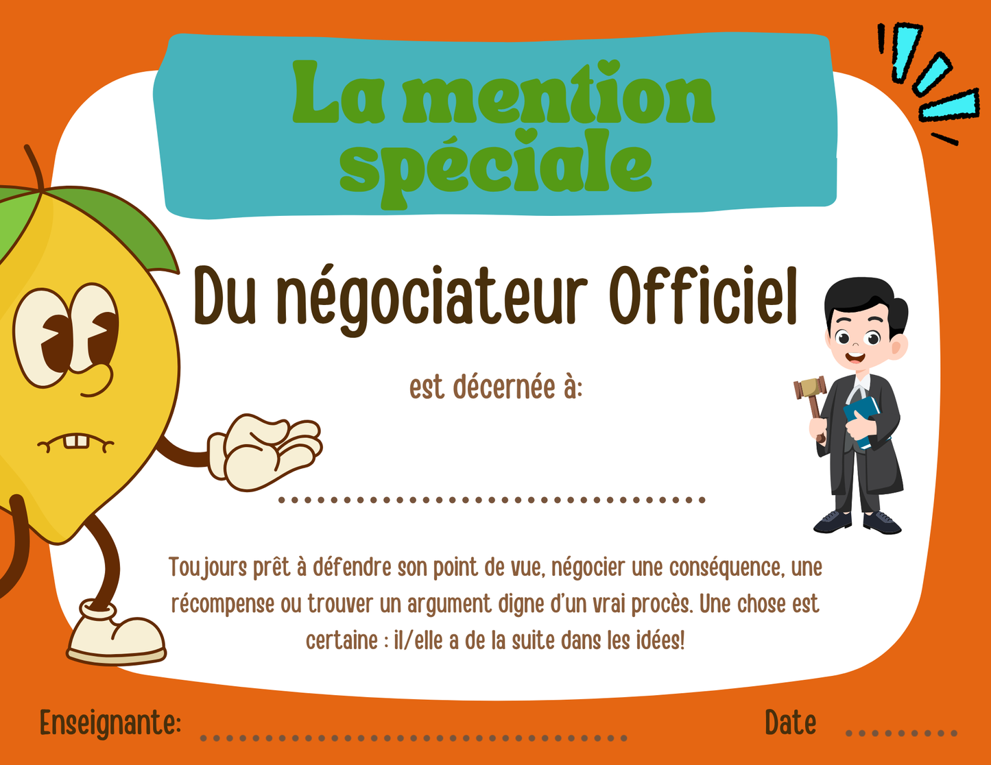 Mentions spéciales - Prix Citron