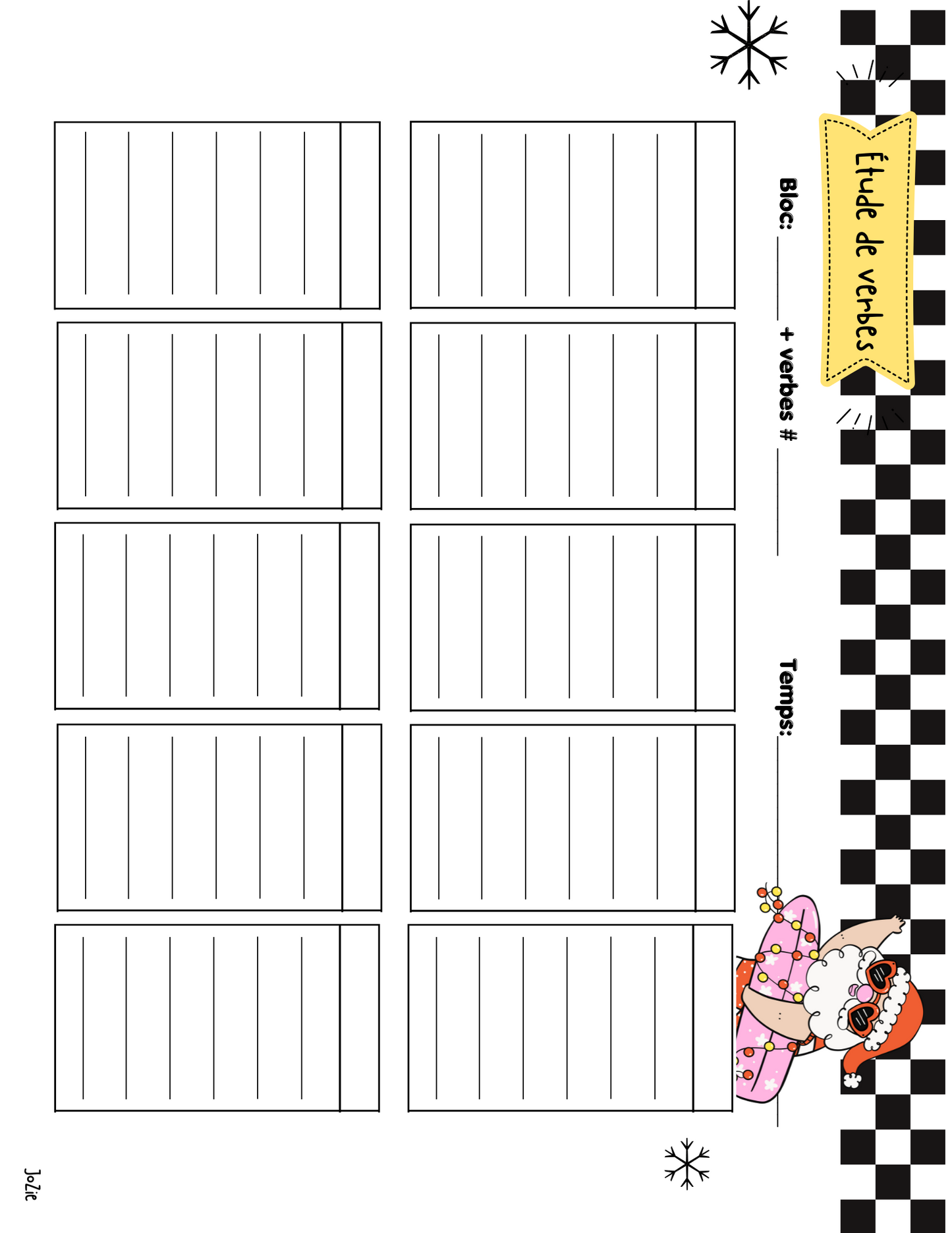 Cahier des verbes 6e année