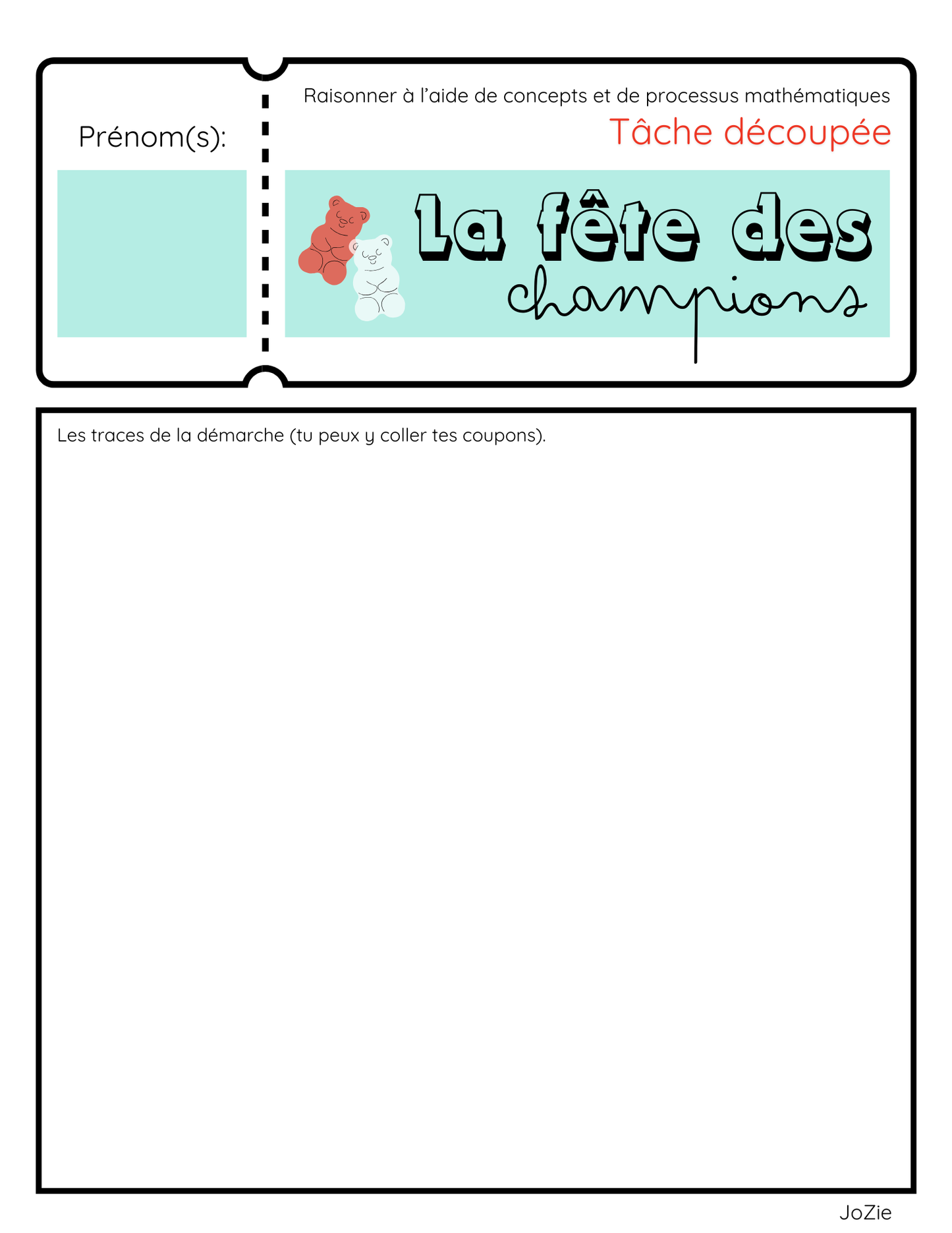 3e cycle- Raisonner - 3 tâches découpées