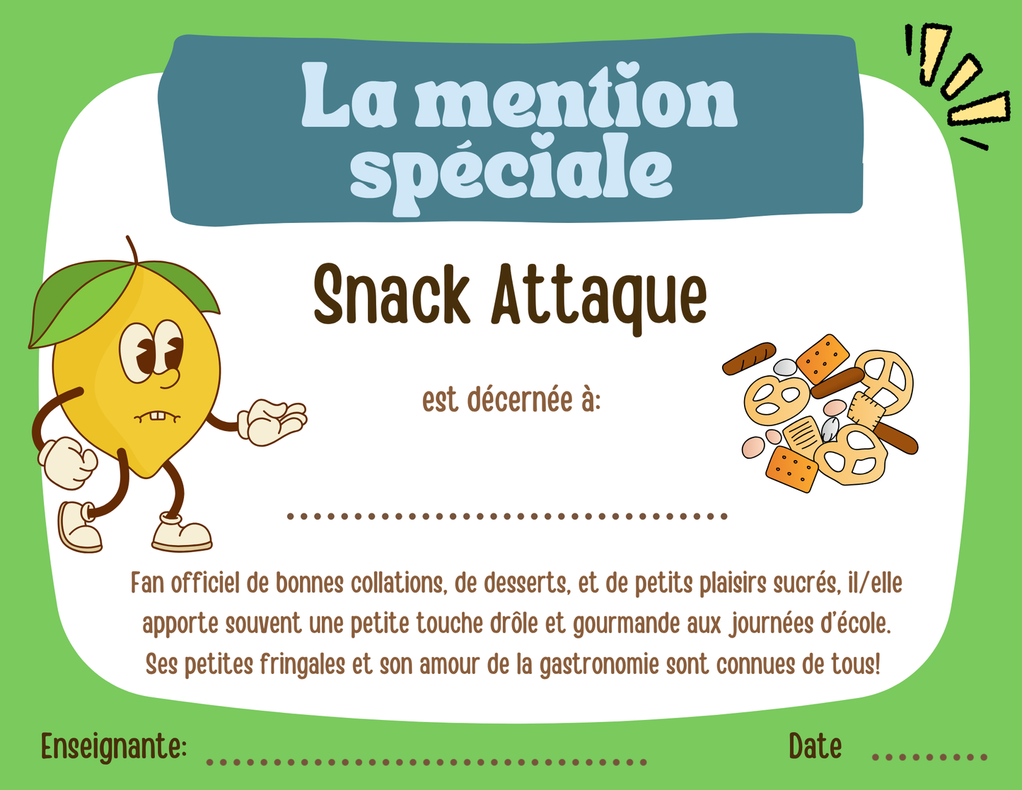Mentions spéciales - Prix Citron