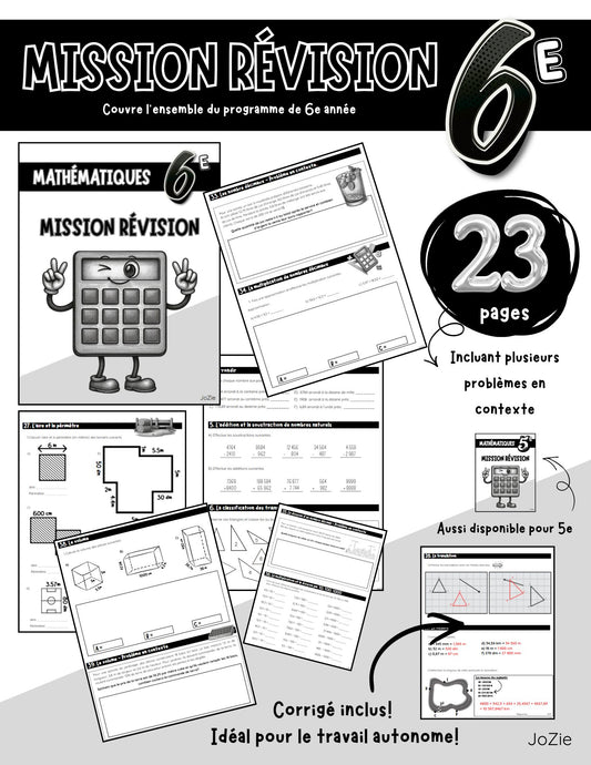 Mission révision - 6e