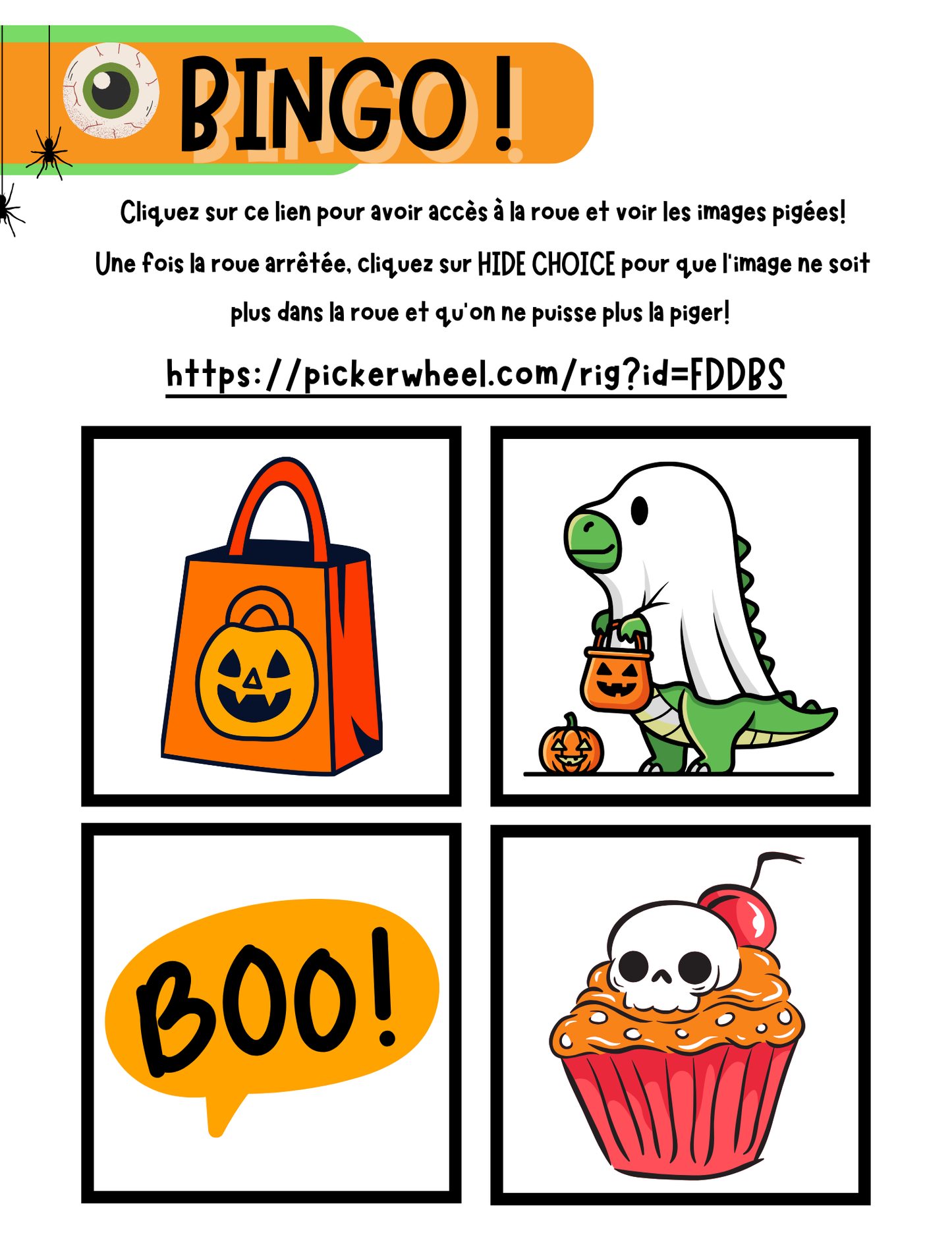 Bingo interactif - HALLOWEEN