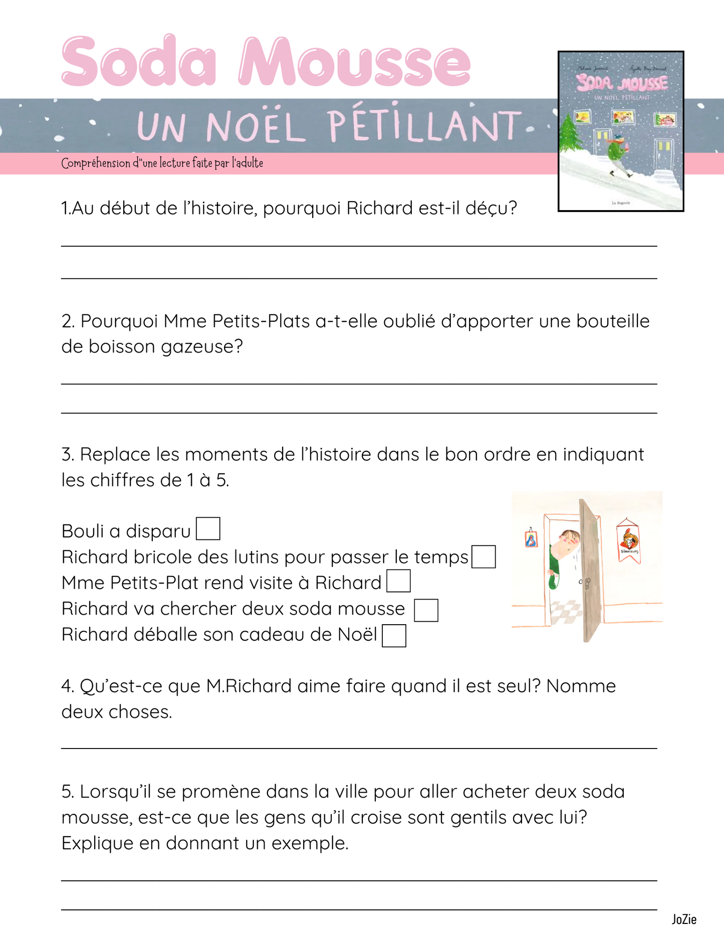 Soda Mousse - Compréhension de lecture faite par l'adulte