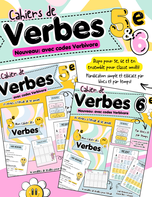 DUO Cahiers des verbes 5e et 6e année
