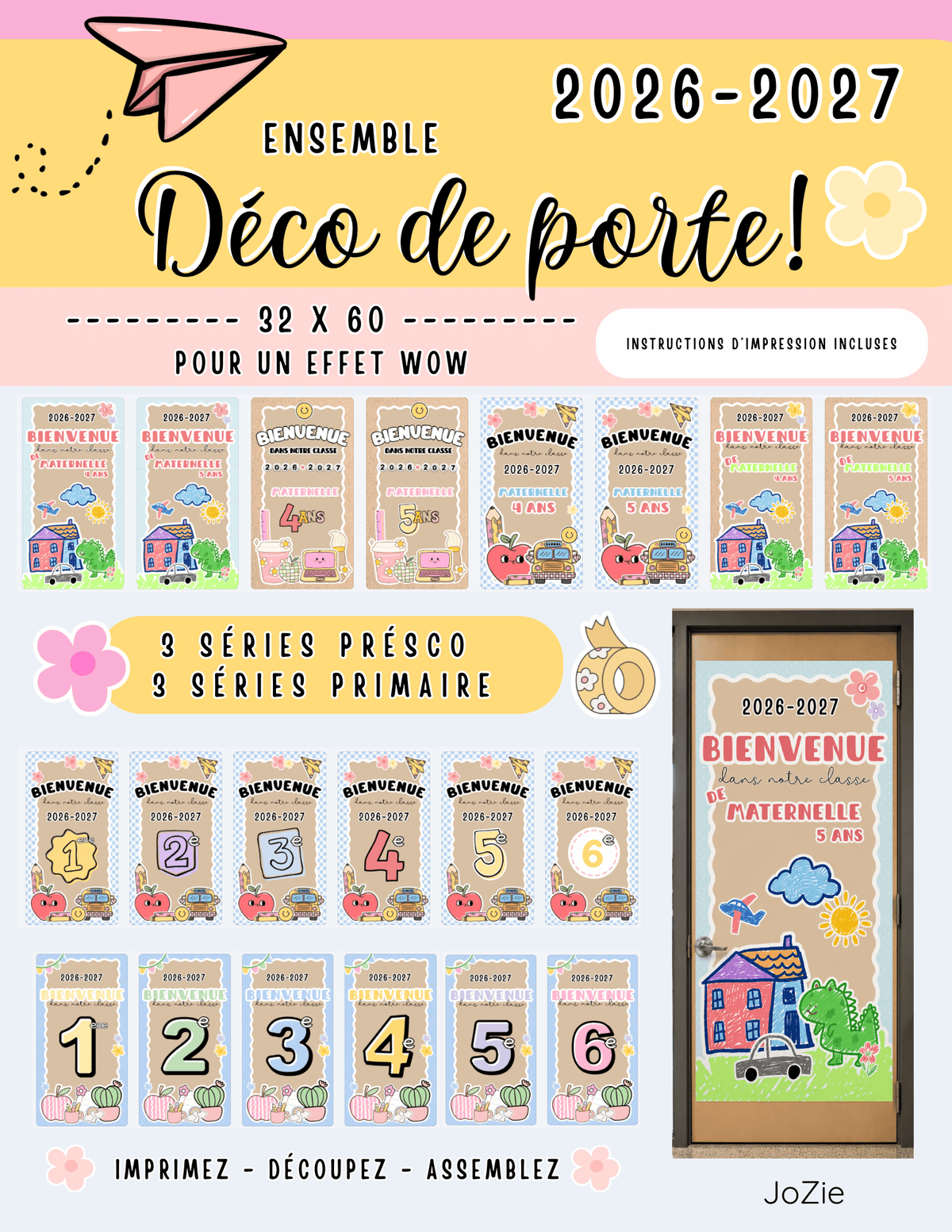 Banderoles de porte - préscolaire