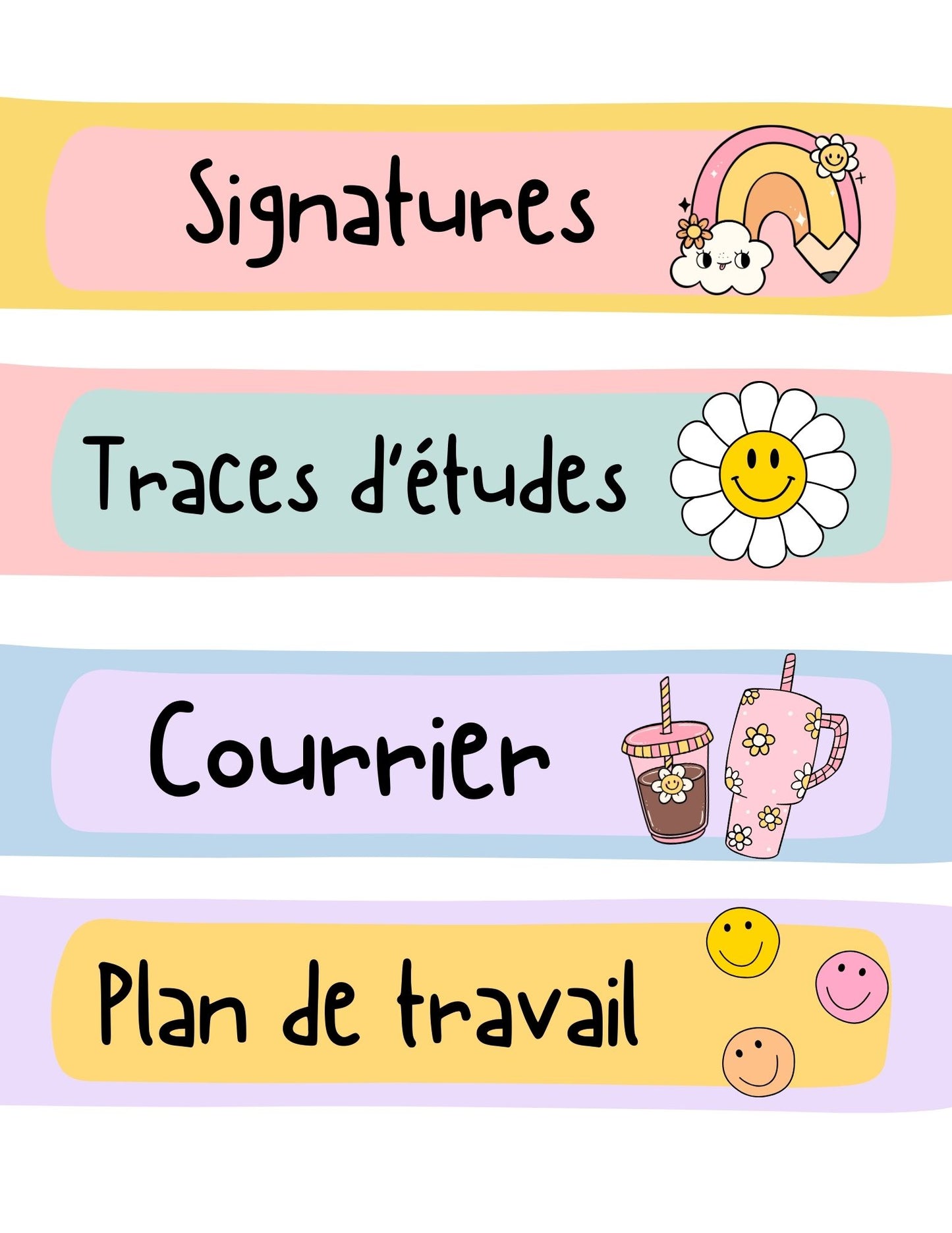 Ensemble d'affichage - Groovy Pastel