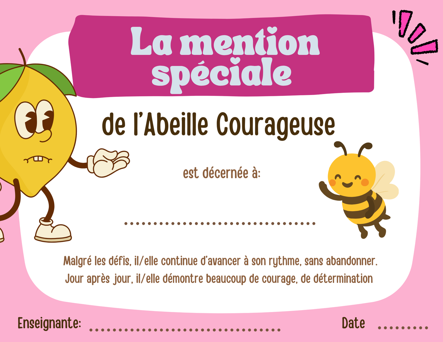 Mentions spéciales - Prix Citron