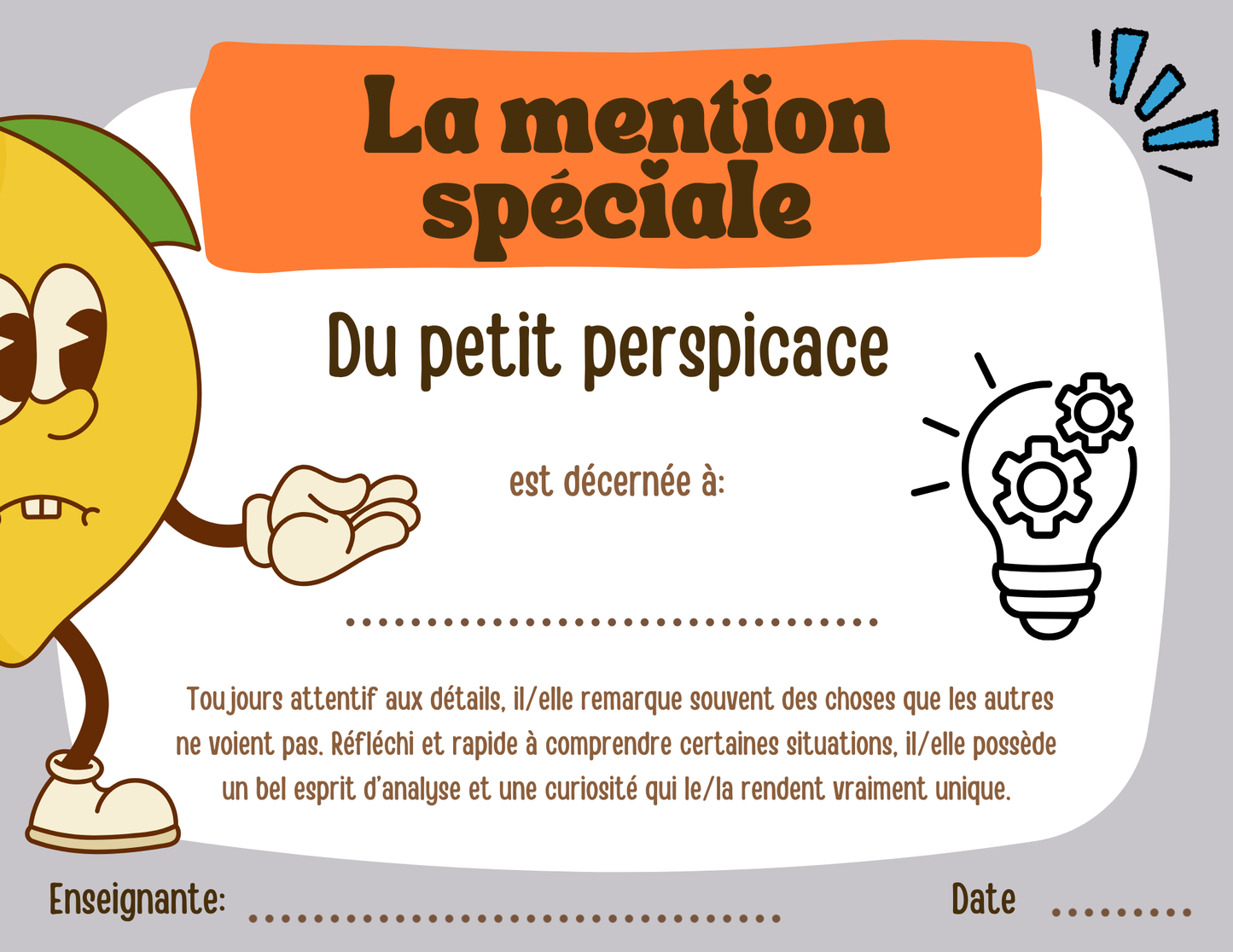 Mentions spéciales - Prix Citron