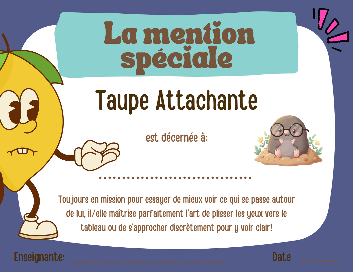 Mentions spéciales - Prix Citron