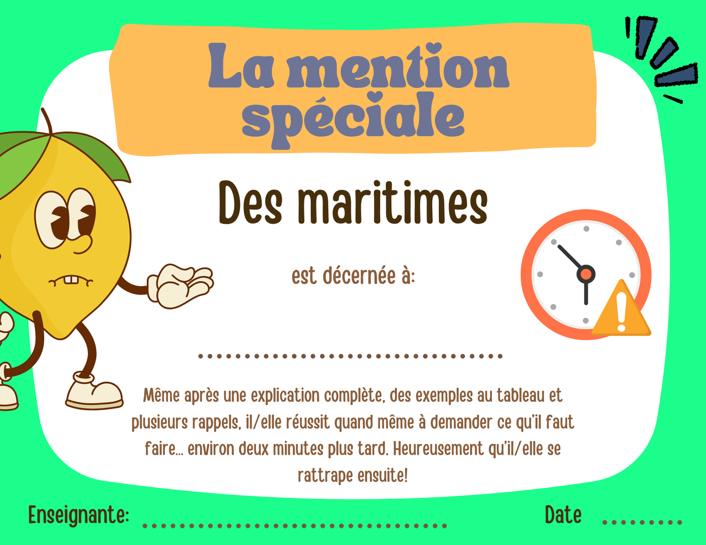 Mentions spéciales - Prix Citron
