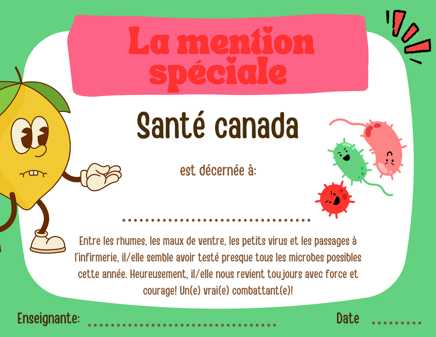 Mentions spéciales - Prix Citron
