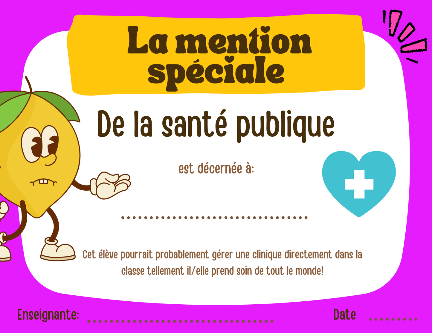 Mentions spéciales - Prix Citron