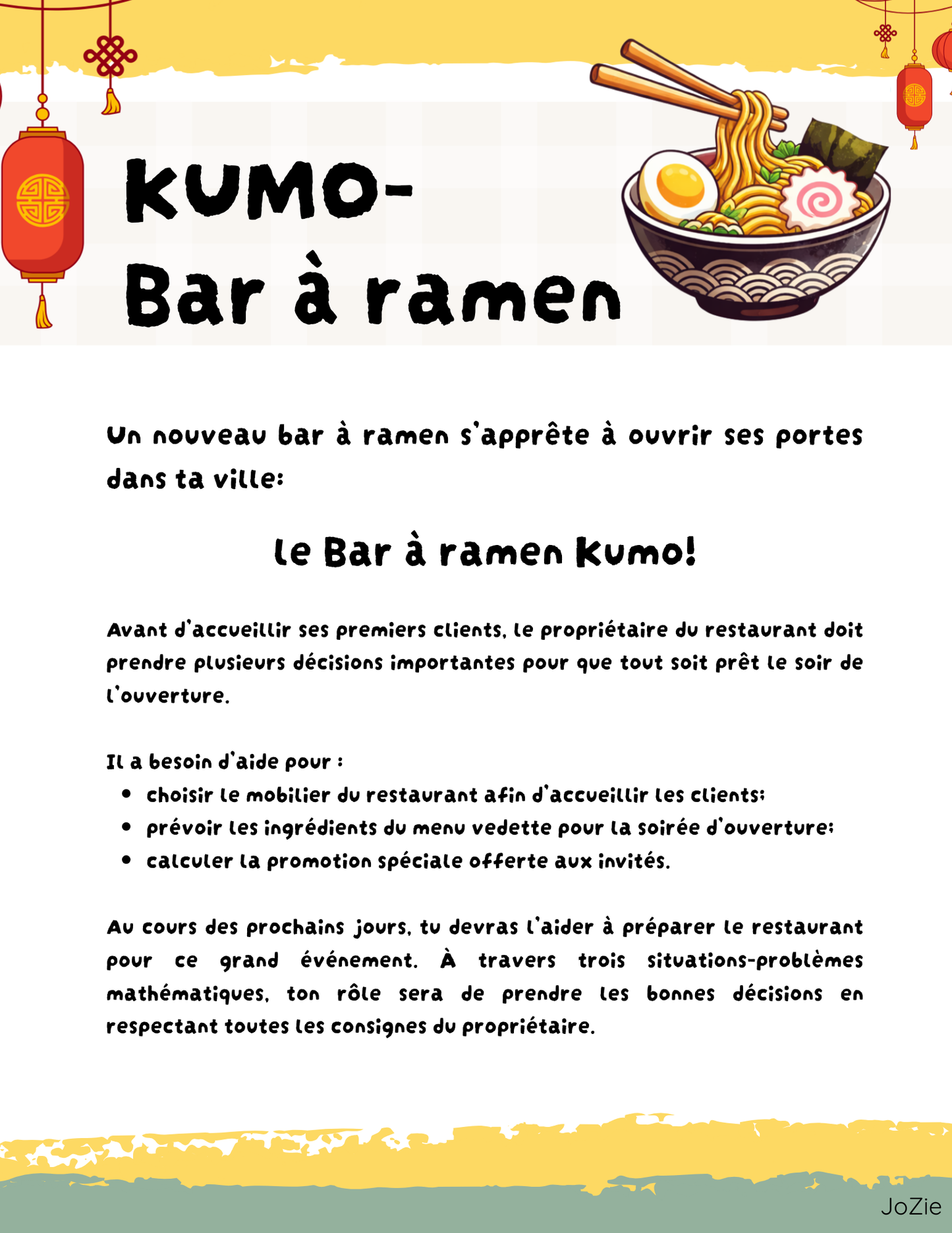 3 Raisonner 3e cycle - KUMO bar à Ramen