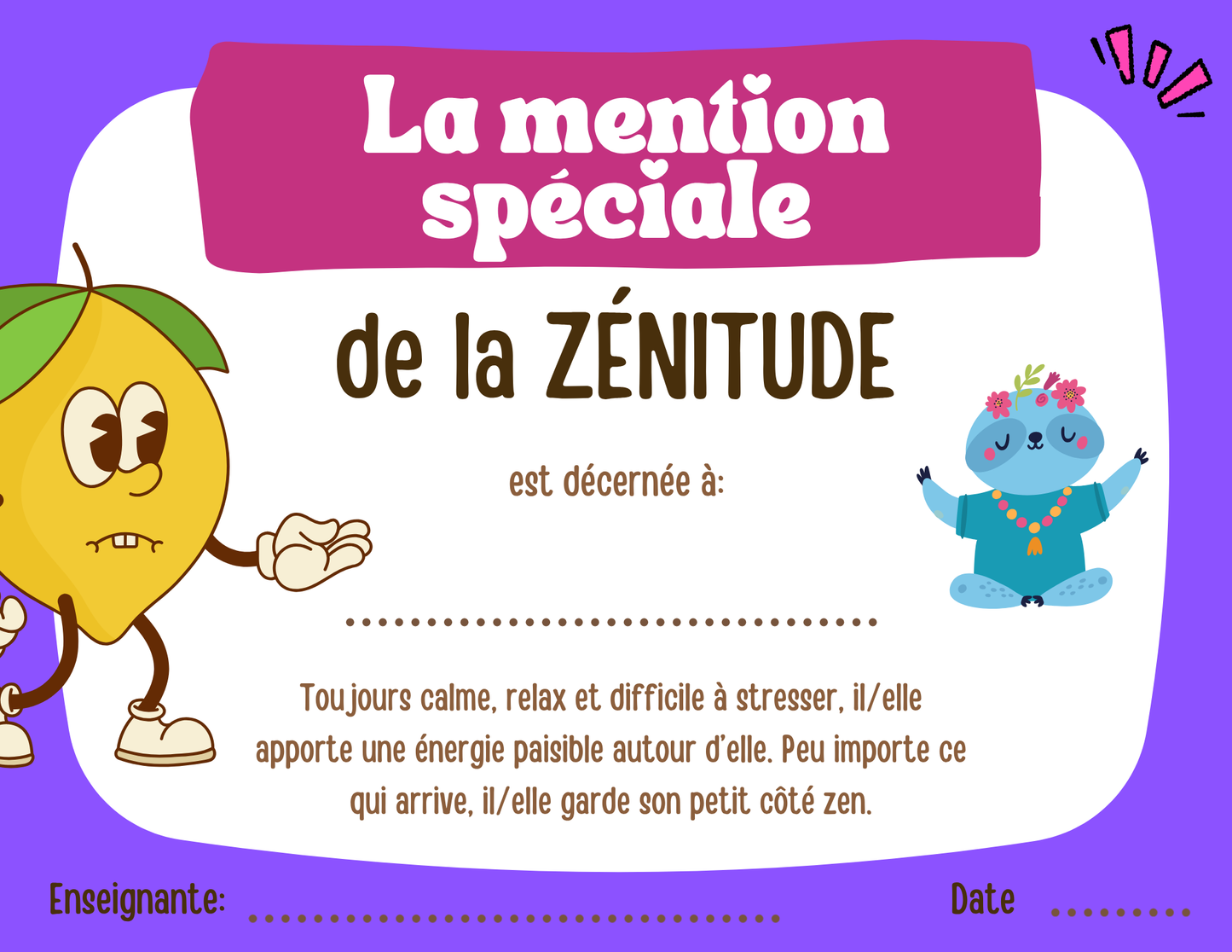 Mentions spéciales - Prix Citron
