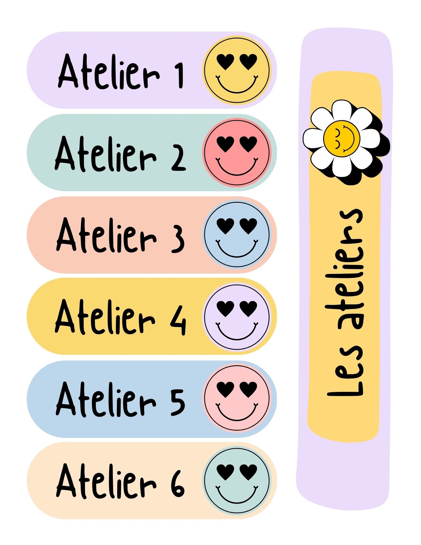 Ensemble d'affichage - Groovy Pastel