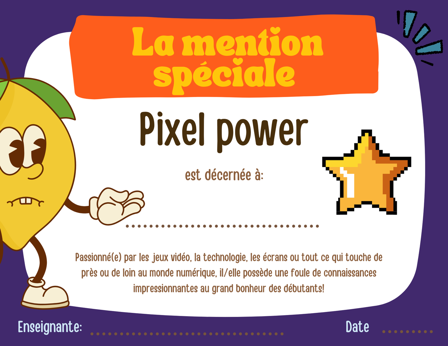 Mentions spéciales - Prix Citron